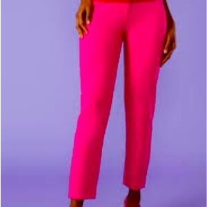 Ladies petite Vibrant Pink Women's Pants- Ankle